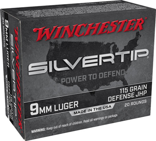 WINCHESTER SILVERTIP 9MM LUGER 115GR HP 20RD 10BX/CS - for sale