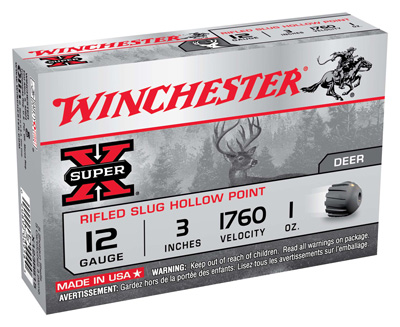 WINCHESTER SUPER-X 12GA 3" 1OZ RIFLED SLUG 5RD 50BX/CS - for sale