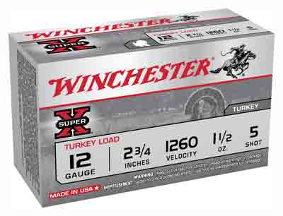 WINCHESTER SUPER-X TURKEY 12GA 2.75" 1-1/2OZ #5 10RD 10BX/CS - for sale