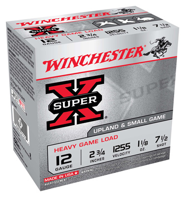 WINCHESTER SUPER-X 12GA 2.75" 1-1/8OZ #7.5 1255FPS 250R CASE - for sale