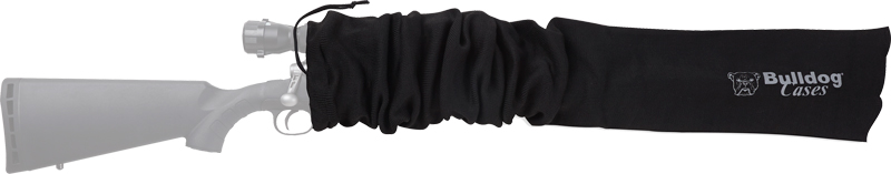 BULLDOG GUN SOCK 52"X6" BLACK OVERSIZED SCOPED RIFLE - for sale