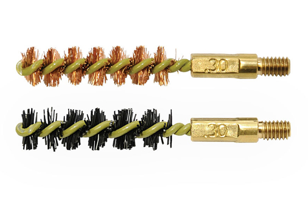 OTIS BORE BRUSH .30 CAL 2-PK 1-NYLON 1-BRONZE 8-32 THREAD - for sale