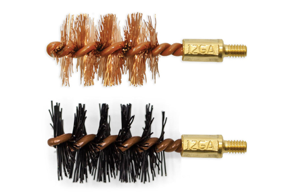 OTIS BORE BRUSH .12 GA 2-PACK 1-NYLON 1-BRONZE 8-32MM THREAD - for sale