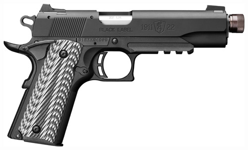 BROWNING 1911-22 SUPPR READY 22LR 4.87"FS BLACK/G10 GRIPS - for sale