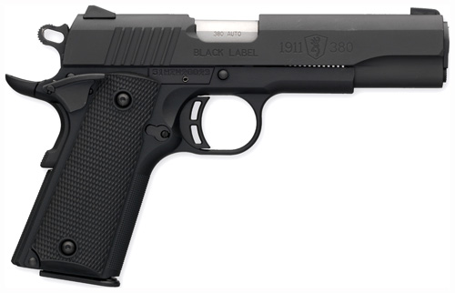 BROWNING 1911-380 BLACK LABEL 380ACP 4.25"FS 8RD BLK/SYN - for sale