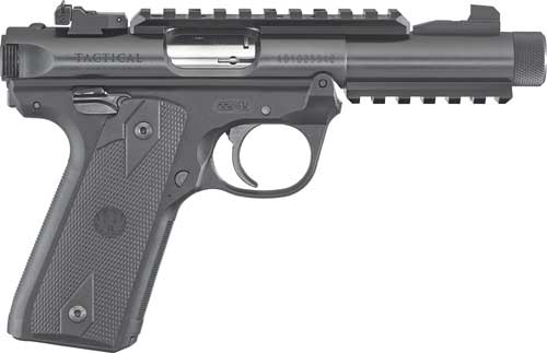 RUGER MARK IV 22/45 TACTICAL 22LR 4.40 ADJ. BLACK  RUBBER - for sale