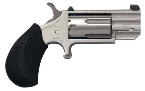 NAA MINI-REVOLVER "PUG" 22WMR 1"HB WHITE DOT BLACK RUBBER - for sale