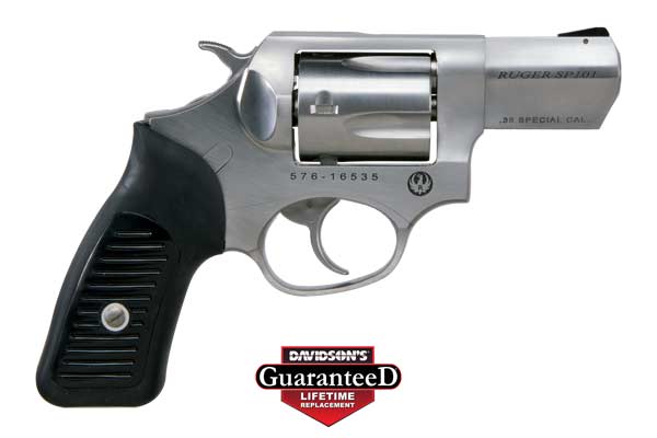 RUGER SP101 38SPEC+P 2.25" FS STAINLESS BLACK RUBBER - for sale