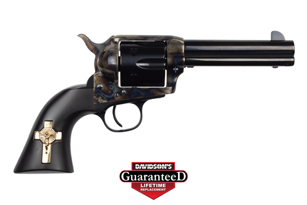CIMARRON HOLY SMOKER 45LC FS 4.75" CC/BL GOLD CROSS BLACK - for sale