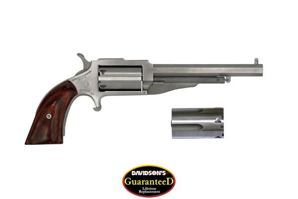 NAA "THE EARL" MINI-REVOLVER COMBO 22LR/22WMR 4" S/S WOOD - for sale