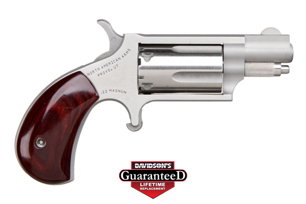 NAA MINI-REVOLVR 22WMR 1-1/8" S/S MATTE WOOD - for sale