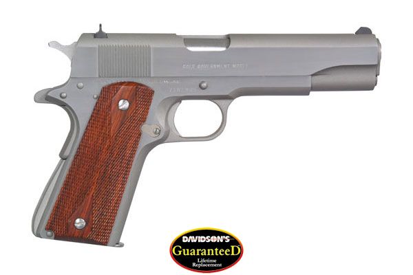 COLT GOVT SERIES 70 45ACP STAINLESS FS WOOD GRIPS < - for sale
