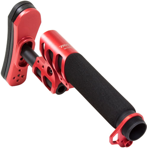 ODIN STOCK ZULU 2.0 W/PADDED BUFFER TUBE RED FOR AR-15 - for sale