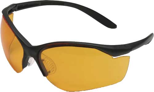 HOWARD LEIGHT VAPOR II GLASSES BLACK FRAME/ORANGE LENS - for sale