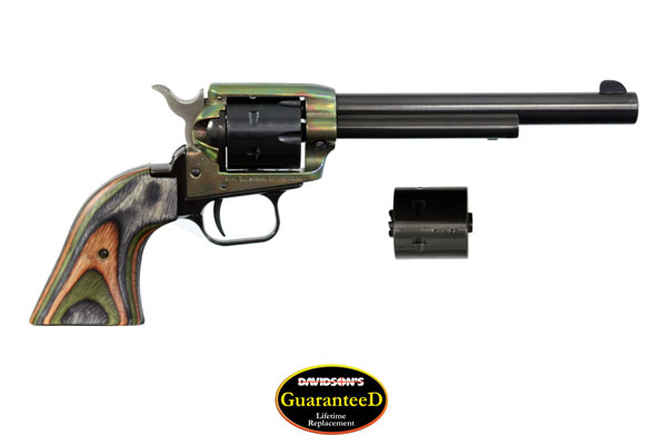 HERITAGE 22LR/22WMR COMBO 6.5" BLUED/C.COLORED LAMINATE GRIPS - for sale