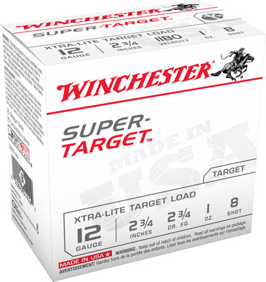 WINCHESTER TARGET 12GA 2.75" 1OZ #8 1180FPS 250RD CASE LOT - for sale